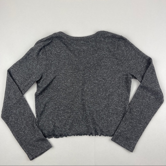 Gap Kids Sweater Girls Large 10 Gray Button Up Long Sleeve - Picture 7 of 7